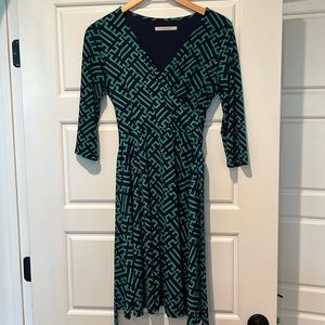 41 Hawthorn A-line Wrap Dress 3/4” sleeves
